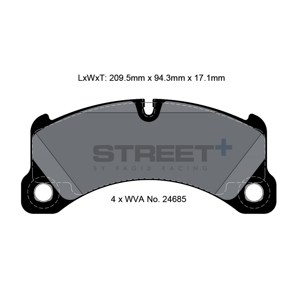 Pagid T8087 Street+ Bremsbeläge - PA-8087.ST - T8087SP2001 - 4056029065236
