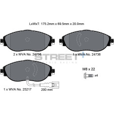 Street+ Pagid brake pads T8092