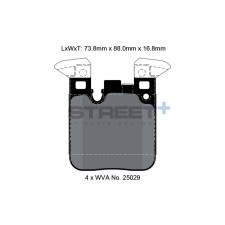 Street+ Pagid brake pads T8105