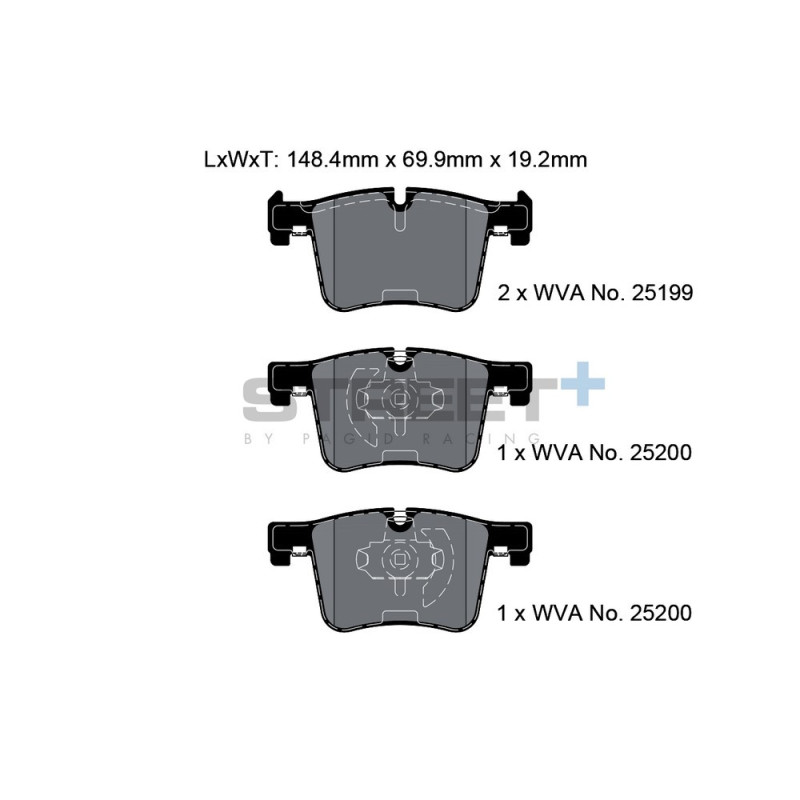 Pagid T8113 Street+ Bremsbeläge - PA-8113.ST - T8113SP2001 - 4056029065410