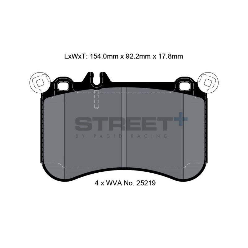 Plaquettes de frein Pagid T8116 Street+ - PA-8116.ST - T8116SP2001 - 4056029065441