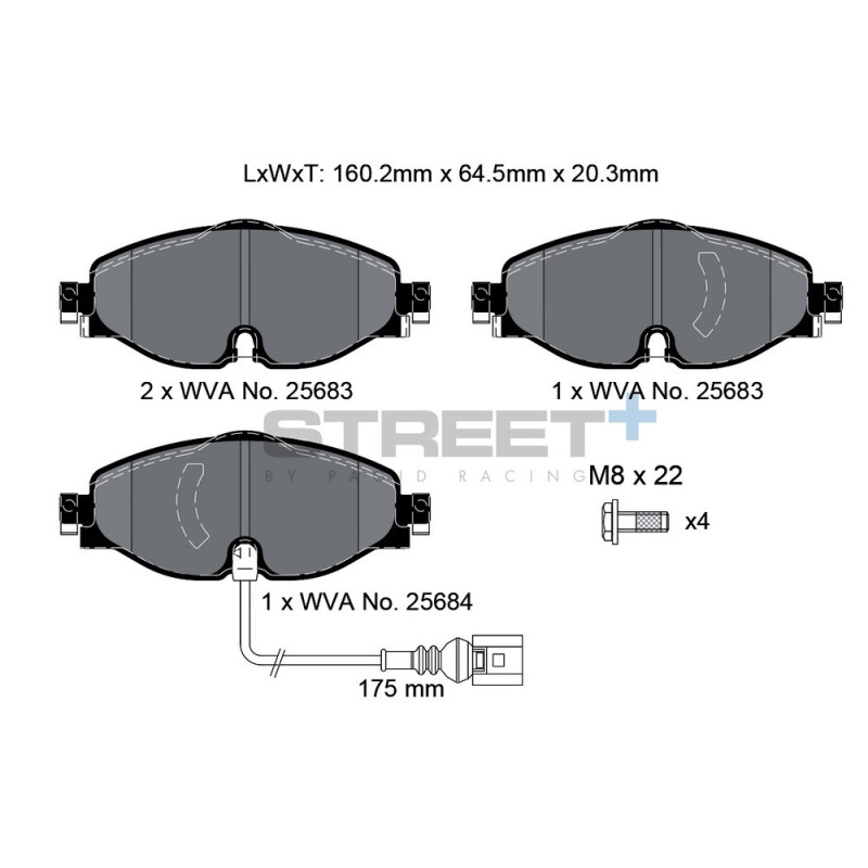 Pastiglie freno Pagid T8122 Street+ - PA-8122.ST - T8122SP2001 - 4056029065496