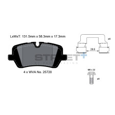 Street+ Pagid brake pads T8123