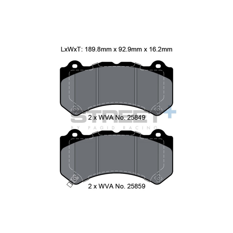 Street+ Pagid brake pads T8127 - PA-8127.ST - T8127SP2001 - 4056029065519