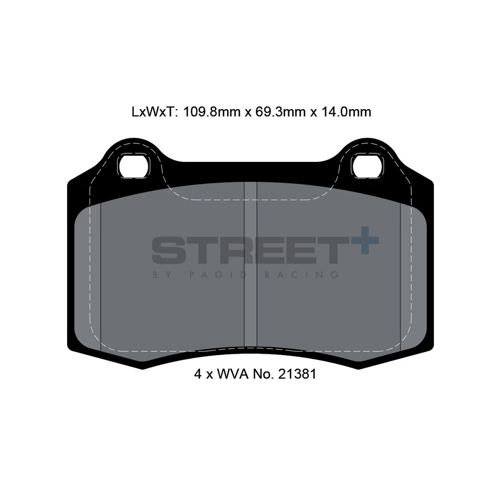 Street+ Pagid brake pads T8155 - PA-8155.ST - T8155SP2001 - 4056029064598