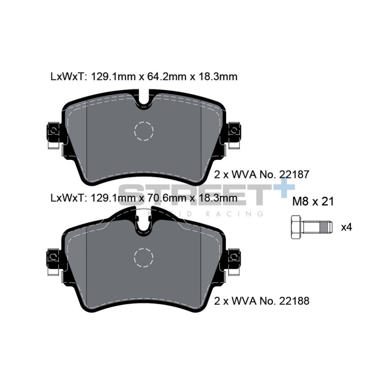 Street+ Pagid brake pads T8161 - PA-8161.ST - T8161SP2001 - 4056029064642