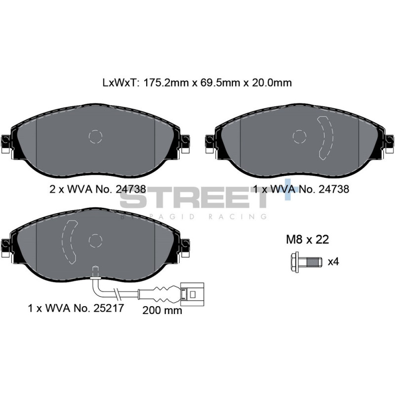 Pastiglie freno Pagid T8192 Street+ - PA-8192.ST - T8192SP2001 - 4056029065281