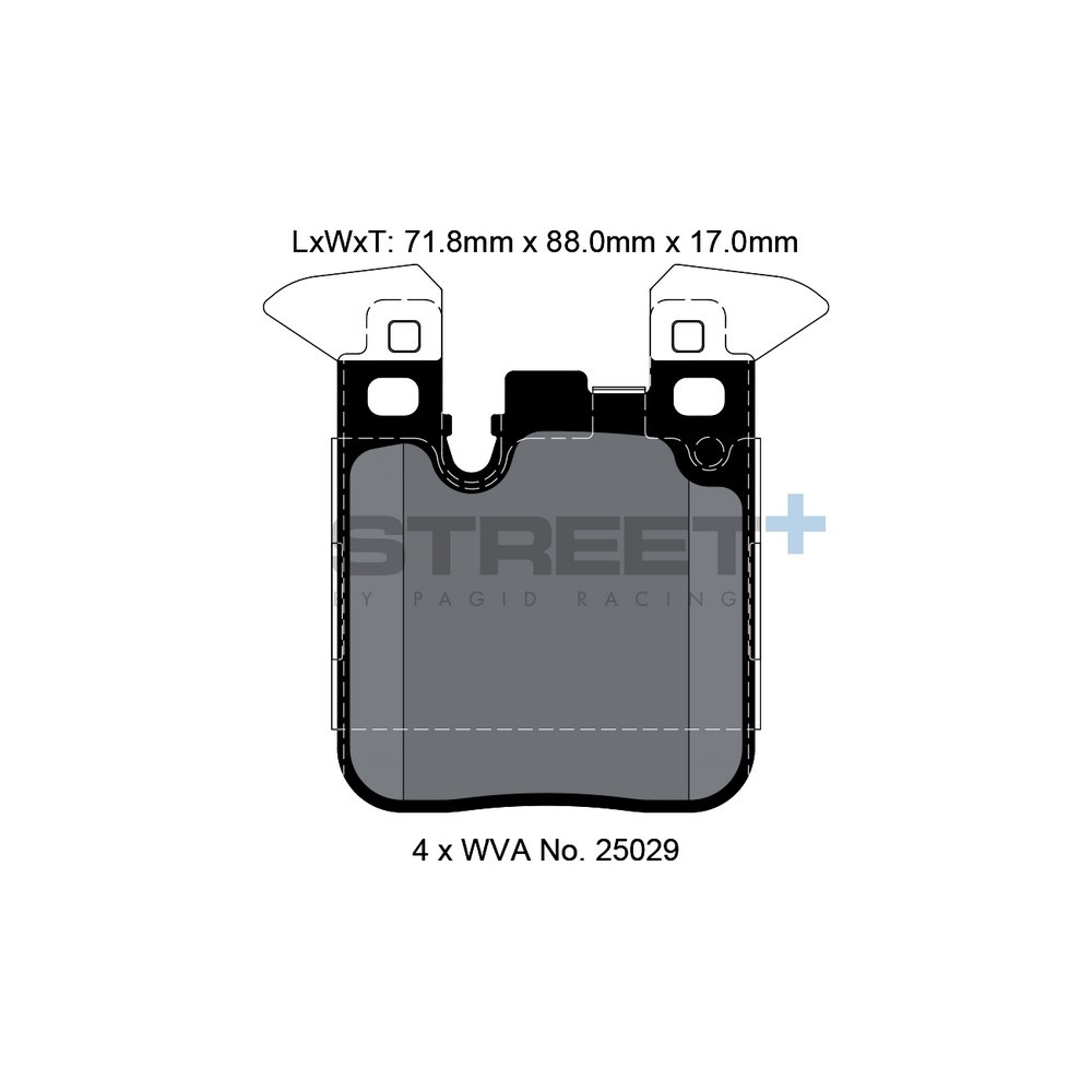 Pagid T8195 Street+ Bremsbeläge - PA-8195.ST - T8195SP2001 - 4056029065366