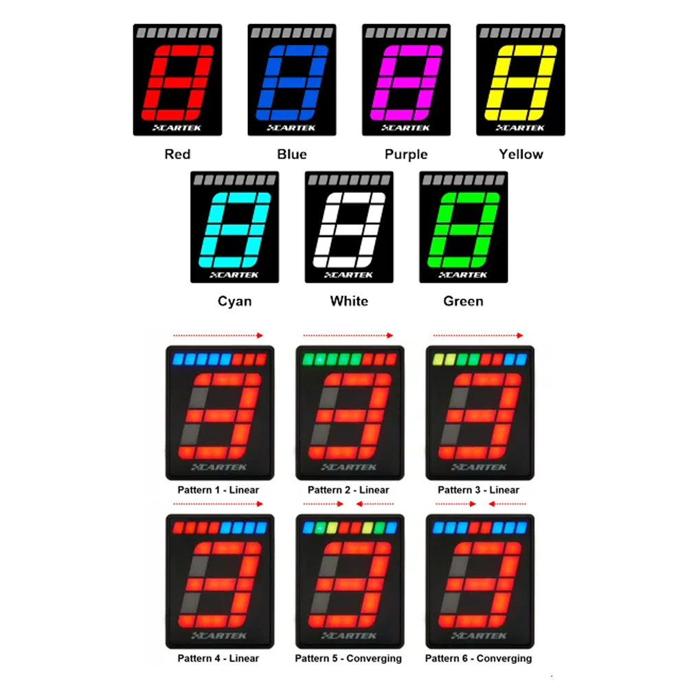 Indicateur de changement de vitesse digital Cartek + shift light (OBD2) - CK-LG-OBD - CK-LG-OBD - 3666618040172