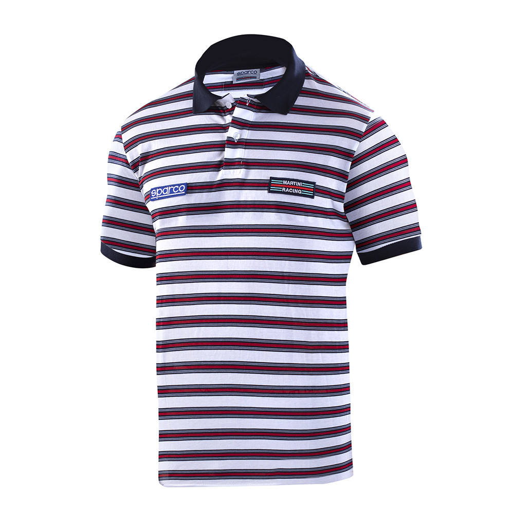 Polo à rayures Sparco Martini Racing Replica - 01396MR.R.L - 01396MRRS3L - 8033280482985
