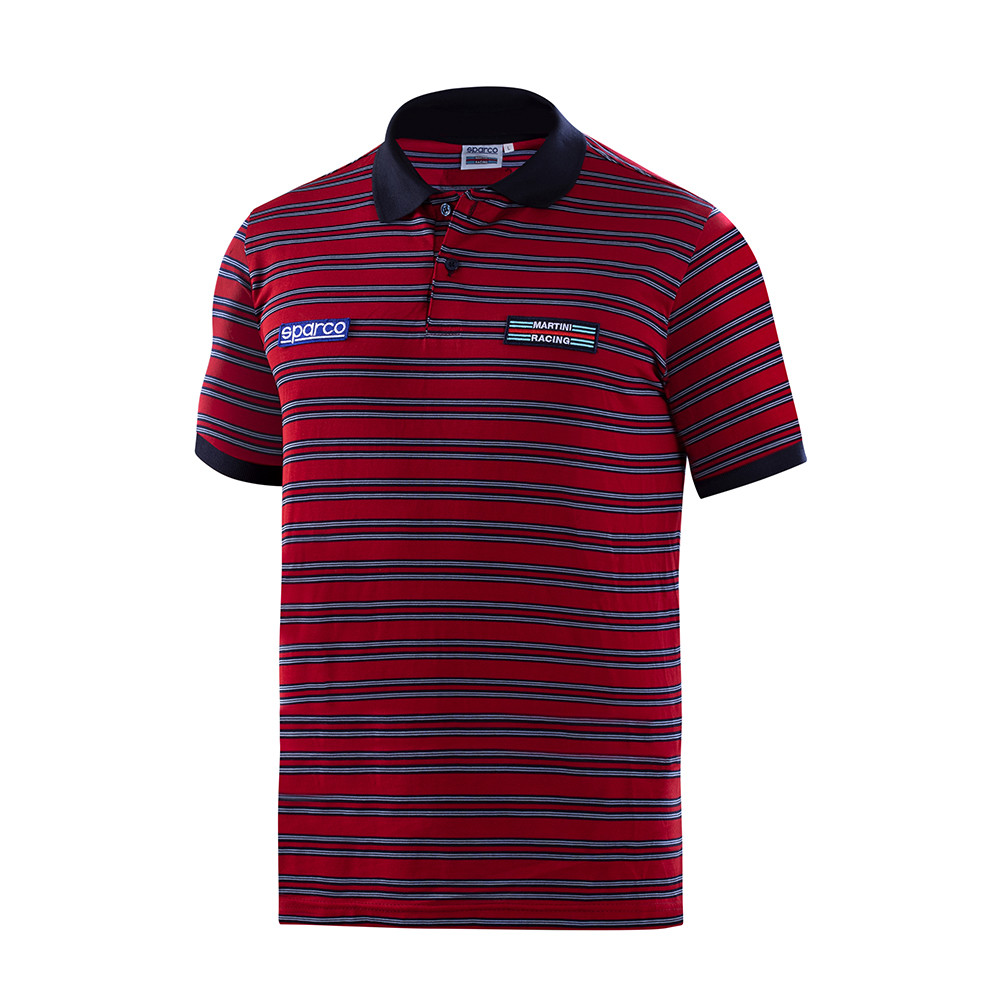 Polo à rayures Sparco Martini Racing Replica - 01396MR.R.L - 01396MRRS3L - 8033280482985