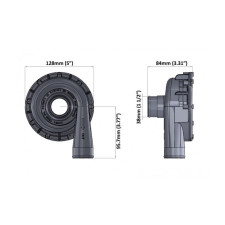 Pompa acqua 115L/minuto 12V raccordo 38mm