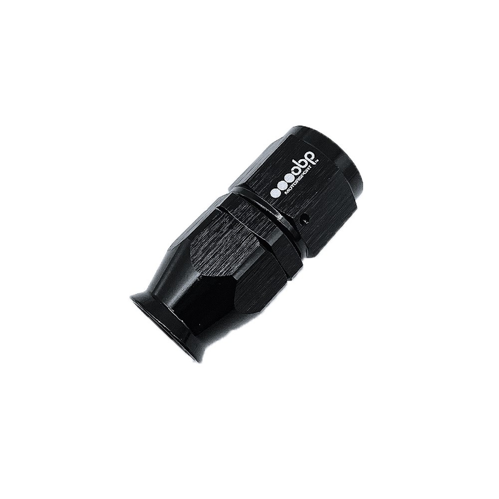OBP straight female fitting type PTFE in black aluminium - OBP-PTFE-D.D6 - OBP-PTFE-6-S
