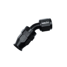 Raccordo OBP femmina a 45° tipo PTFE in alluminio nero
