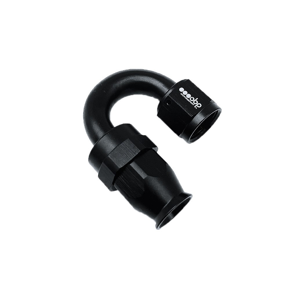 180°-Buchsenanschluss OBP Typ PTFE Aluminium schwarz - OBP-PTFE-180.D6 - OBP-PTFE-6-180