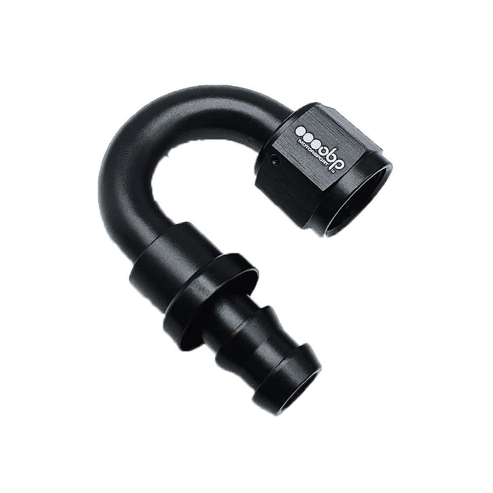 OBP 180° female fitting type PUSH LOCK in black aluminium - OBP-PL-180.D6 - OBP-PL-6-180
