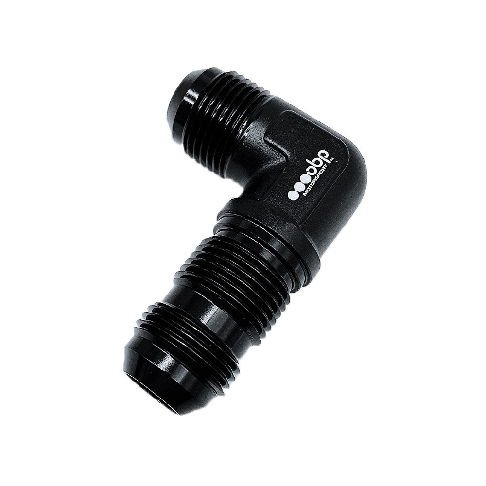 90° Schottwandadapter (männlich) OBP Aluminium schwarz - OBP-90A.D6 - OBP-90A-6