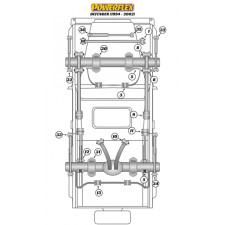 Silent-bloc Powerflex Heritage avant bras radial arrière Land Rover Defender (2 pièces)