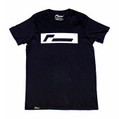 RacingLine Black T-shirt with White Box Logo