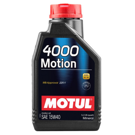 Huile moteur MOTUL 4000 MOTION 15W40 - bidon de 1L