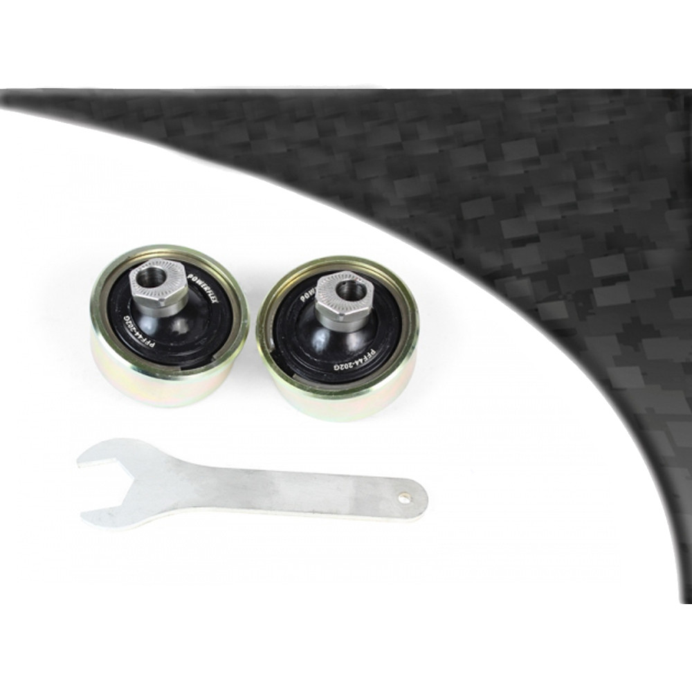 Silent-Bloc Powerflex Black Arrière Triangle Avant Chasse et Anti cabrage Réglable Mitsubishi Lancer Evolution 7-8-9 - PF-F44202G-2N - PFF44-202GBLK - 5055676535627