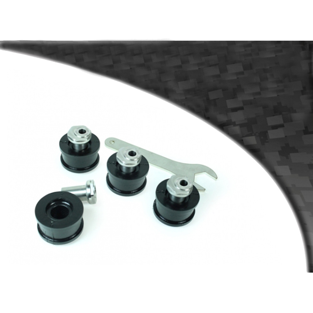 Silent-Bloc Powerflex Black Vorderer Oberer Querlenker auf Chassis Verstellbarer Radsturz Audi A4 / S4 / RS4 B5 (1995-2001) - PF-F3203G-4N - PFF3-203GBLK - 5055676532398