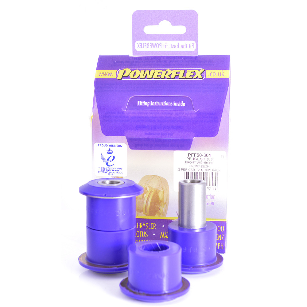 Powerflex Bushing Front Wishbone Front Bush Peugeot 306 (2 Pieces) - PF-F50301-2 - PFF50-301 - 5055676506214