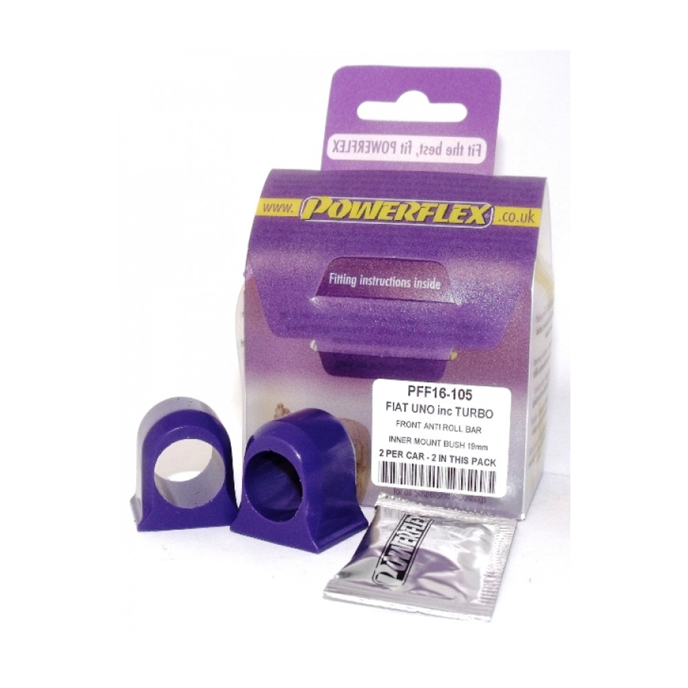 Silent-Bloc Powerflex Barra Barra Anti-Rollio Anteriore Interiore Fiat Uno (2 Pezzi) - PF-F16105-2 - PFF16-105 - 5055676502650