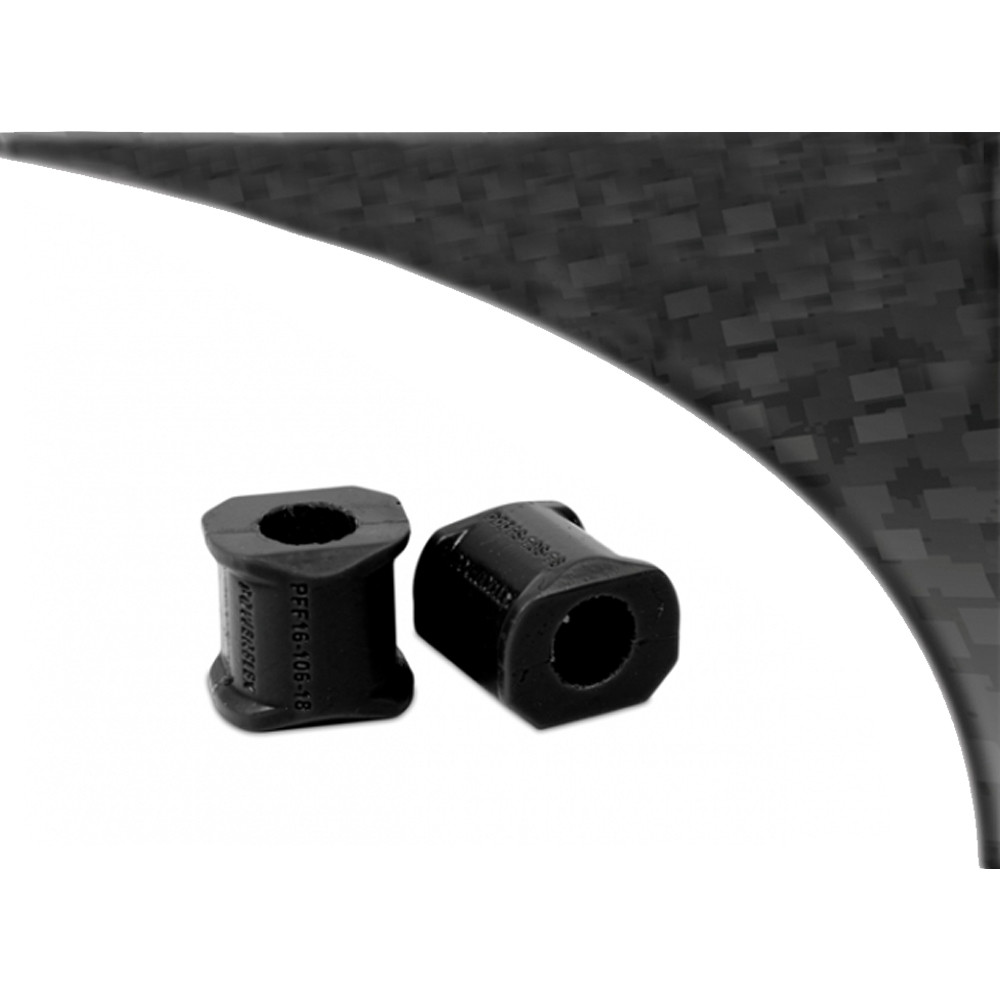 Powerflex Bushing Black Rear Anti-Roll Bar Outer Mount Fiat Uno (2 Pieces) - PF-F16106-2N - PFF16-106BLK - 5055676516800