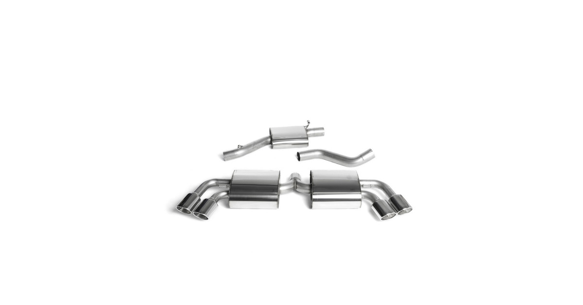 Milltek SSXAU293 Catback con silenziatore intermedio Quad