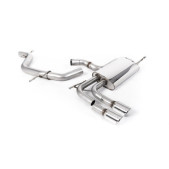 Milltek SSXAU638 Catback without inter muffler Small volume rear muffler Twin Jet 80 tip