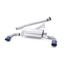 Milltek SSXSB035 Catback dopo il catalizzatore secondario senza doppio silenziatore GT115 in titanio bruciato