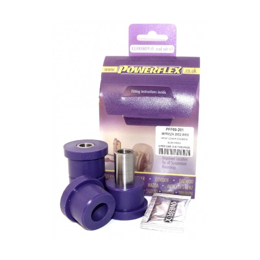 Powerflex Bushing Front Inner Wishbone Bush Subaru WRX (2 Pieces) - PF-F69201-2 - PFF69-201 - 5055676508379