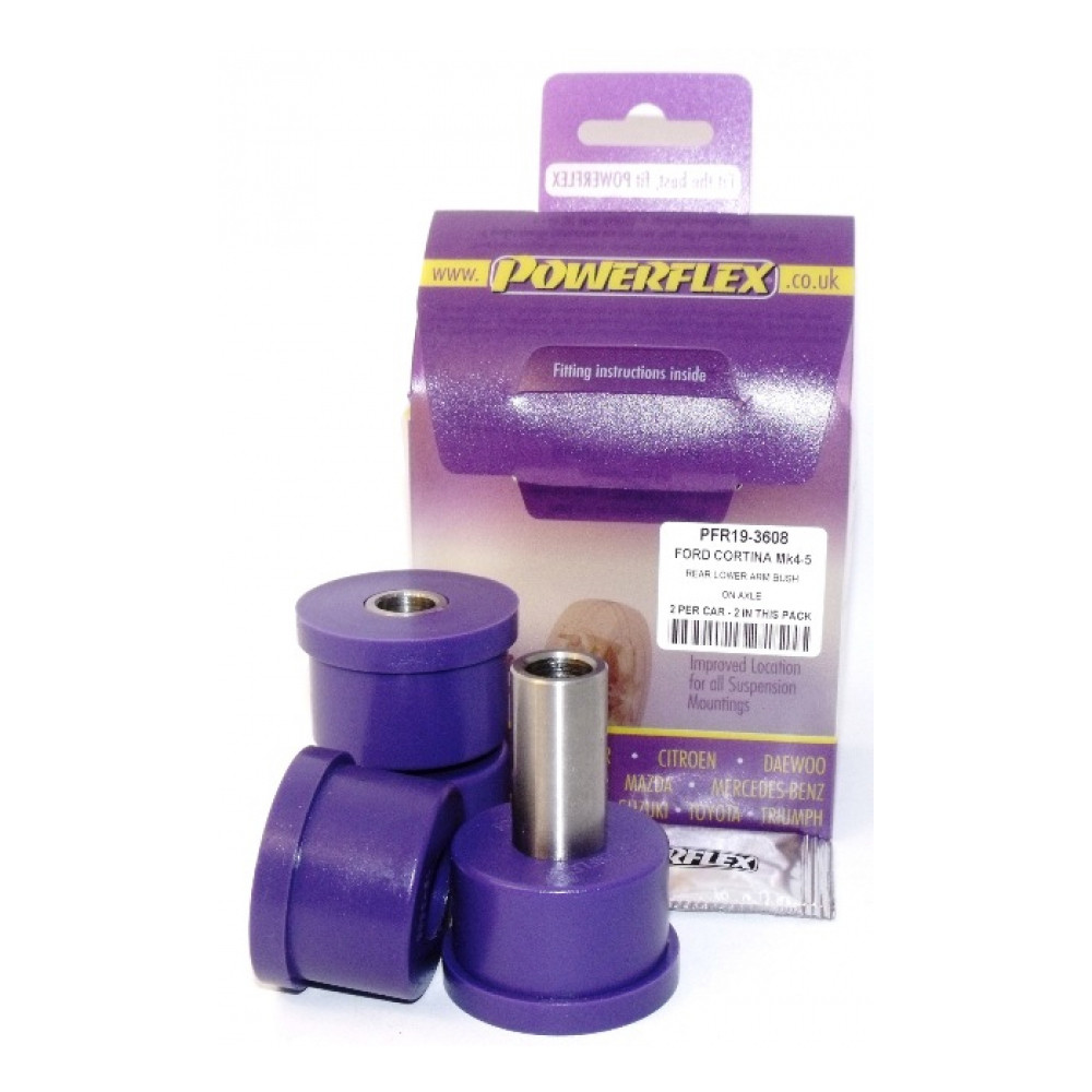 Silent-Bloc Powerflex Hinterer Unterer Querlenker Ford Cortina MK4 / 5 (2 Stück) - PF-R193608-2 - PFR19-3608 - 5055676503398