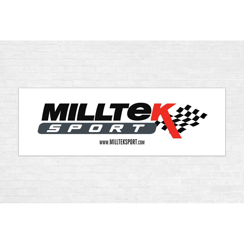 Banderole blanche Milltek Sport 1840x600 mm - MLK-SSXMKT102-S - MSMKTB01W - 3661768906774