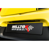 Plaque immatriculation Milltek Noire