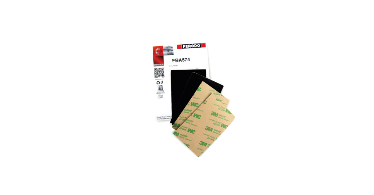 Cales anti-bruit adhésives pour plaquettes de frein Ferodo 95x60mm (x4)