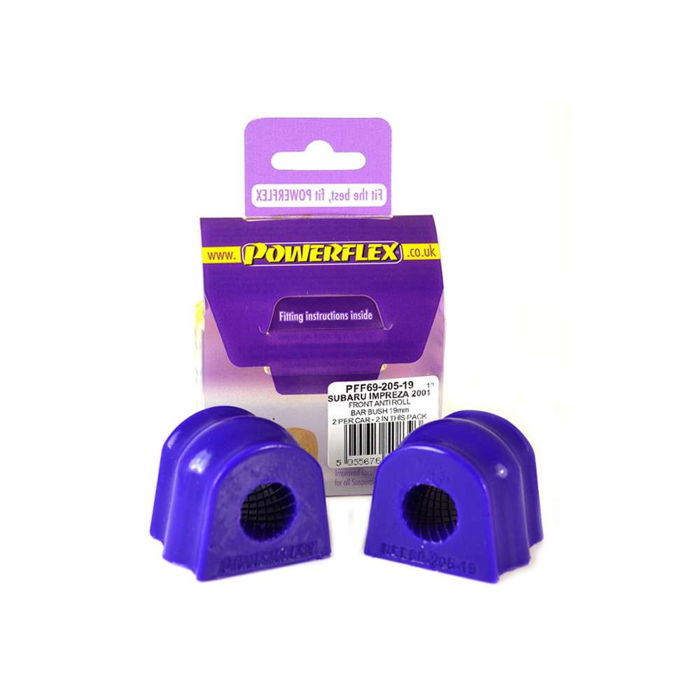 Powerflex Bushing Front Anti-Roll Bar Subaru WRX / STi 01-07 19mm (2 Pieces) - PF-F6920519-2 - PFF69-205-19 - 5055676508393