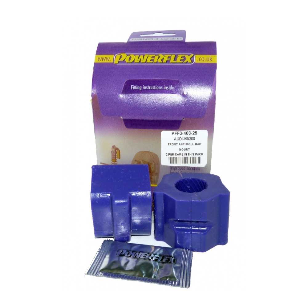 Silent-Bloc Powerflex Barre Anti-Roulis Avant Audi V8 1988-1993 (2 Pièces) - PF-F0340325-2 - PFF3-403-25 - 5055676500892