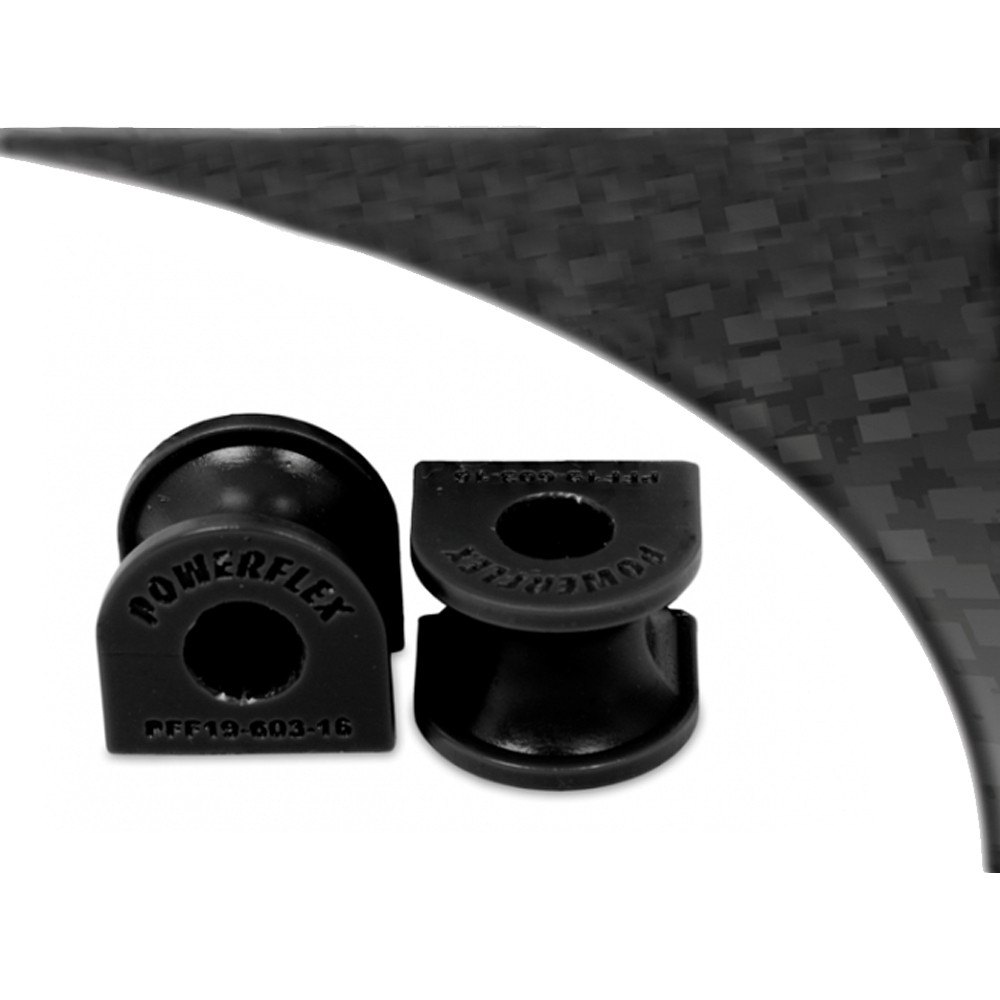 Silent-Bloc Powerflex Black Barre Anti-Roulis 16mm Ford Fiesta 1989-1996 / Escort 1990 (2 Pièces) - PF-F19603-2N - PFF19-603BLK - 5055676516831