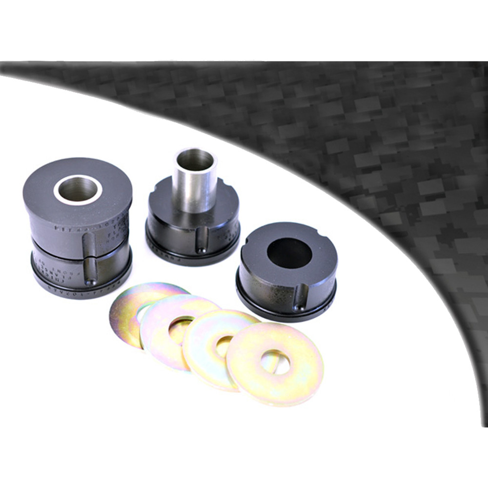 Powerflex Bushing Black Front Wishbone Rear Bush Mitsubishi Evo 4 / 5 / 6 (2 Pieces) - PF-F44102-2N - PFF44-102BLK - 5055676513373