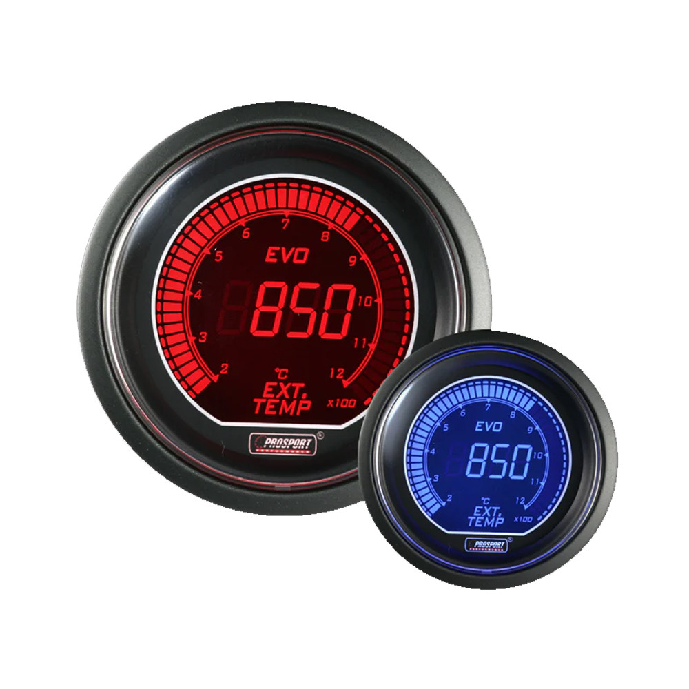 Prosport Exhaust Temperature Gage 52mm 200-1200° - CT-TECH-004 - 216EVOEGT-C - 3661768500033
