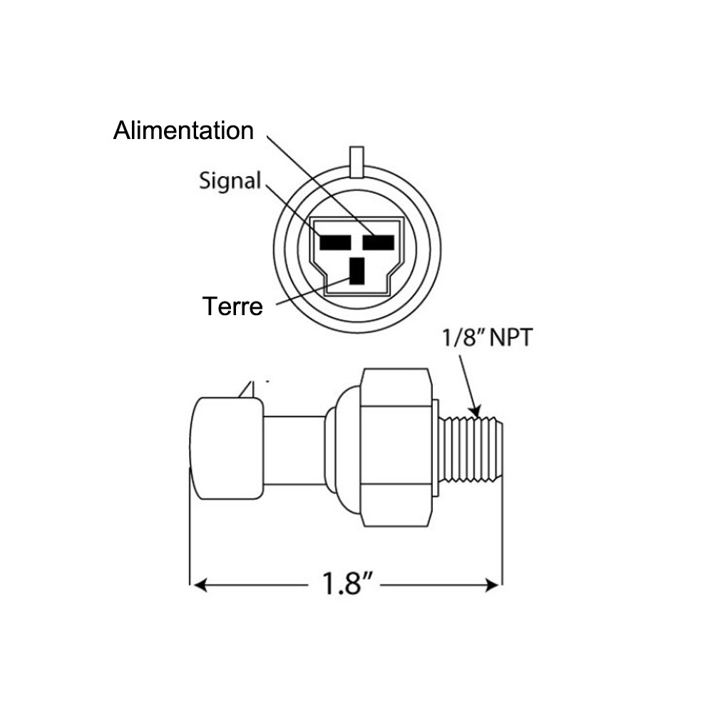 Prosport sensor for oil pressure gauge - CT-PH-004-SONDE2 - PSSMOPS-OS - 3666618120768