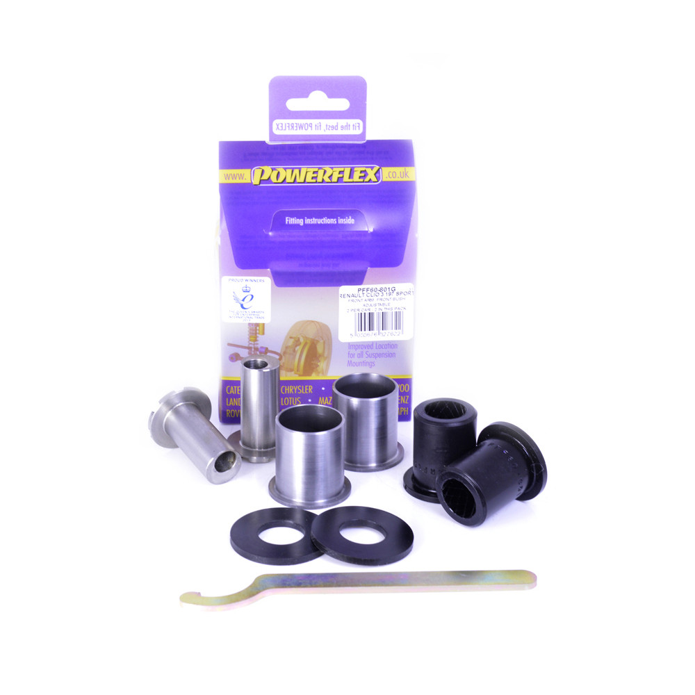 Powerflex Vorderer Arm Vorderer Sturz Einstellbar Renault Clio 3 RS 2005-2012 (2 Stück) - PF-F60801G-2 - PFF60-801G - 5055676527622