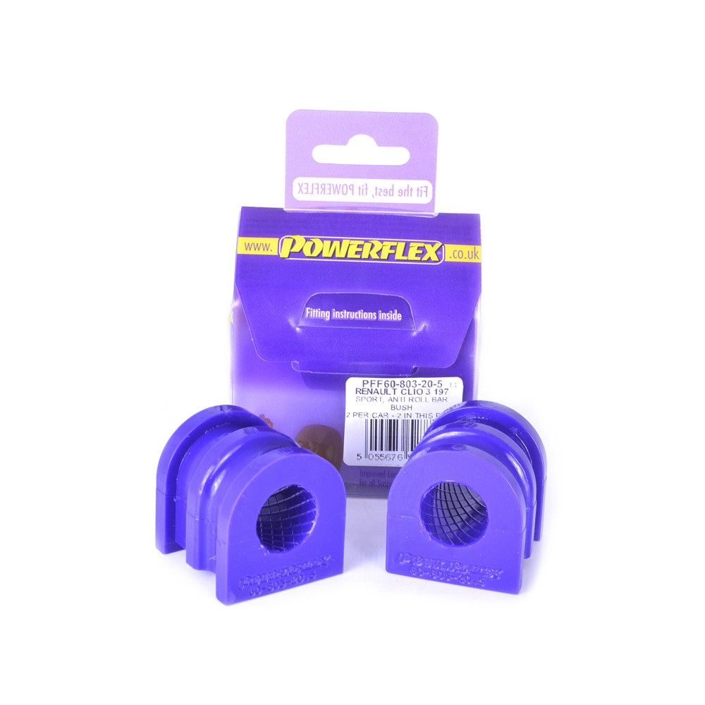 Powerflex Anti-Roll Bar 20.5 Clio 3 RS 2005-2012 (2 Pieces) - PF-F60803205-2 - PFF60-803-20.5 - 5055676527707