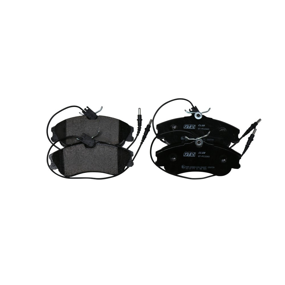 Plaquettes de frein GT2i Club Avant pour PEUGEOT 306 1.8i 16V, 2.0 HDi, 2.0i 16V 132 hp 1997-02 - Etriers de frein Girling - GT-PC2260 - 3661768552667