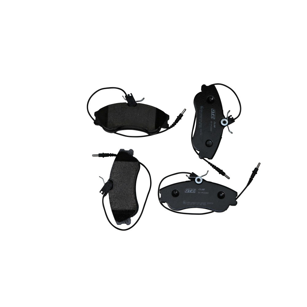 Plaquettes de frein GT2i Club Avant pour PEUGEOT 306 1.8i 16V, 2.0 HDi, 2.0i 16V 132 hp 1997-02 - Etriers de frein Girling - GT-PC2260 - 3661768552667