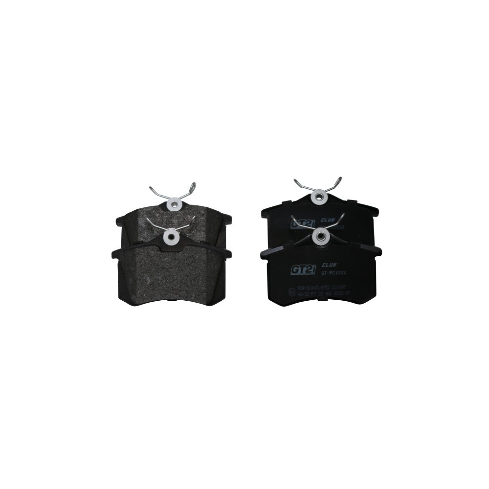 GT2I Club rear brake pads for Peugeot 208 GTI / Renault Clio 3 / 4 RS - GT-PC1022 - 3661768552575
