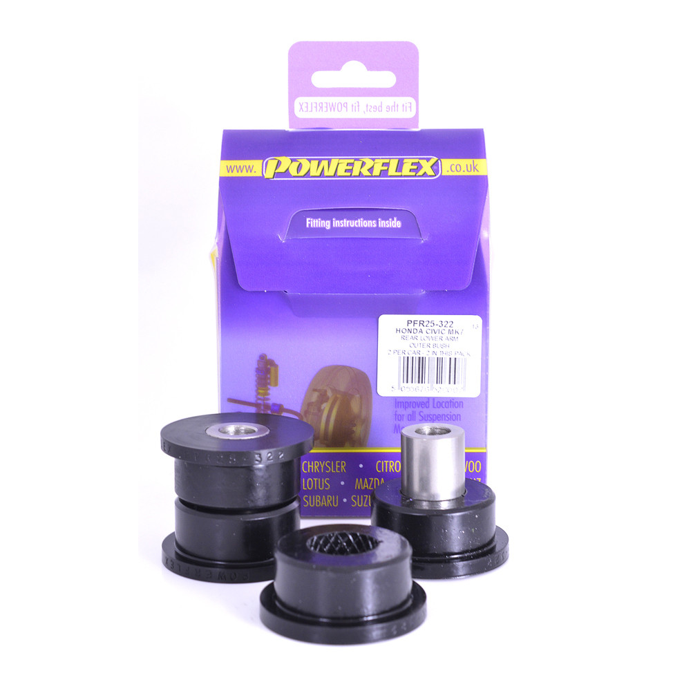 Silent Bloc Powerflex Black Hinterradantrieb Honda Civic Type R 2001-2005 (2 Stück) - PF-R25322-2 - PFR25-322 - 5055676526007