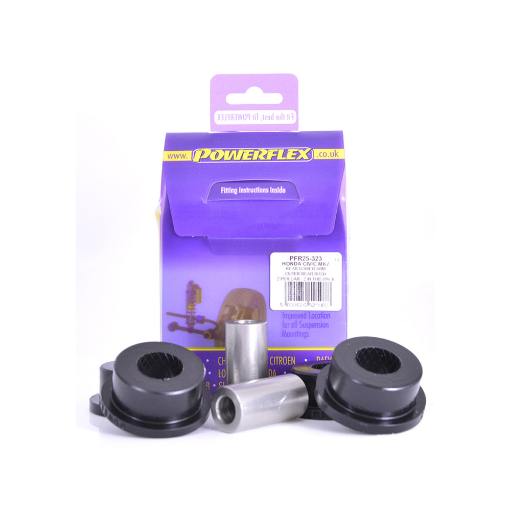 Silent Bloc Powerflex Black Assale Posteriore Honda Civic Type R 2001-2005 (2 Pezzi) - PF-R25323-2 - PFR25-323 - 5055676525987
